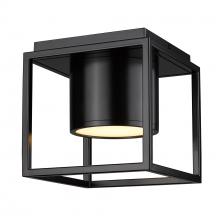  9092-FM7 BLK-BLK - Desmond Flush Mount - 7" in Matte Black with Matte Black Shade